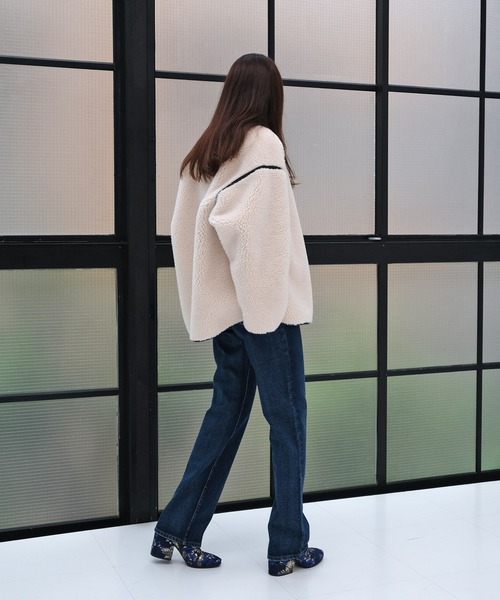 AKTE（アクテ） ブルゾン アウター ボアミドルブルゾン レディース