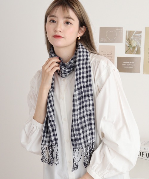 FUNALIVE（ファンアライブ） ストール マフラー コットン ギンガム