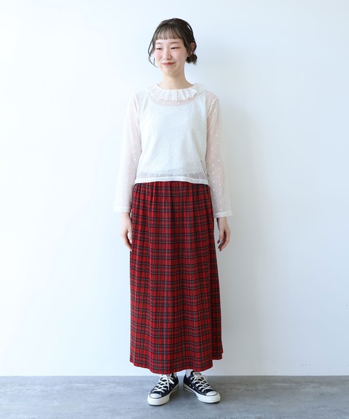 bulle de savon（ビュルデサボン） スカート タータンCHECK プリーツ