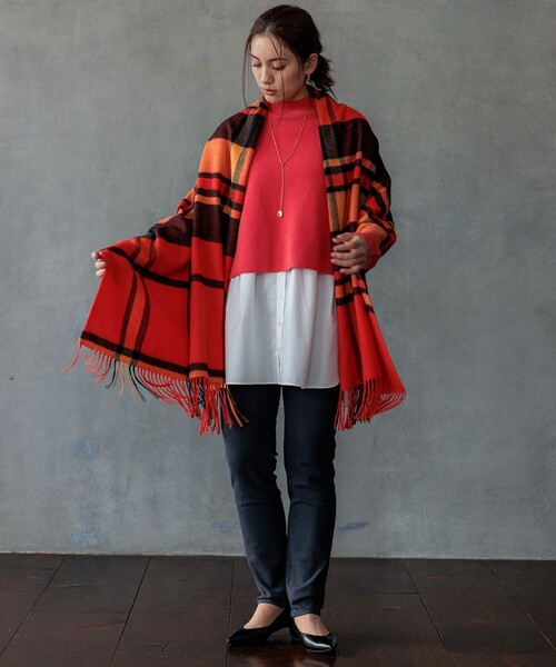 23区（ニジュウサンク） ストール マフラー カシミヤ チェック