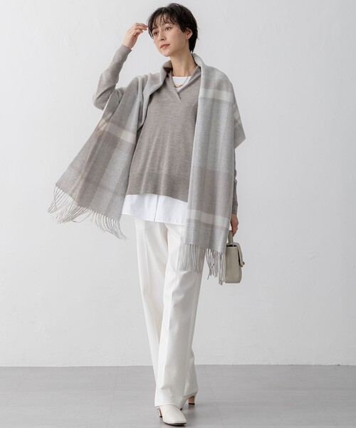 23区（ニジュウサンク） ストール マフラー カシミヤ チェック