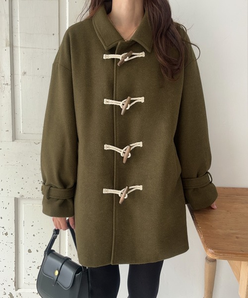 スローブイエナ フード付きダッフルコート ライトベージュ SLOBE IENA