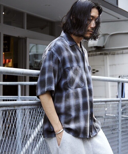 FREAK'S STORE（フリークスストア） シャツ ムラブリーチ加工 オープン