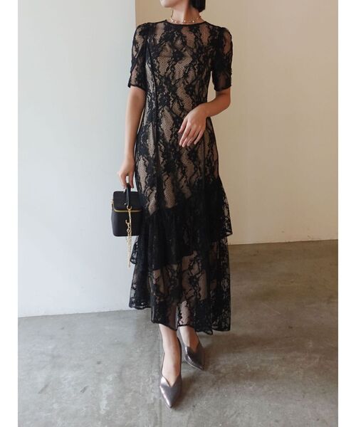 LAGUNAMOON（ラグナムーン） ドレス LADYレースティアードワンピース