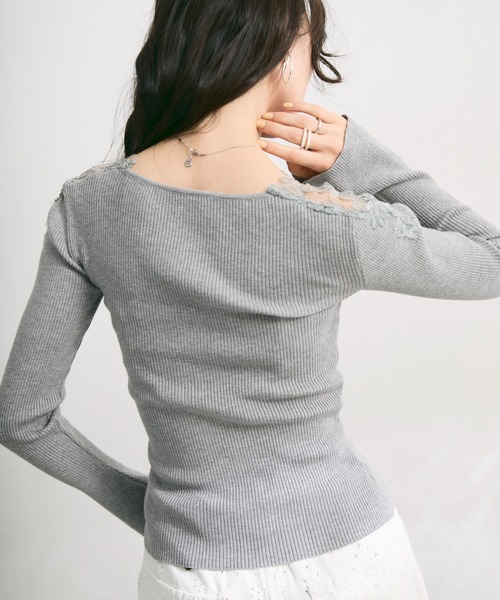 tシャツ シアーレースリブトップス レディース : ZOZOTOWN Yahoo!店