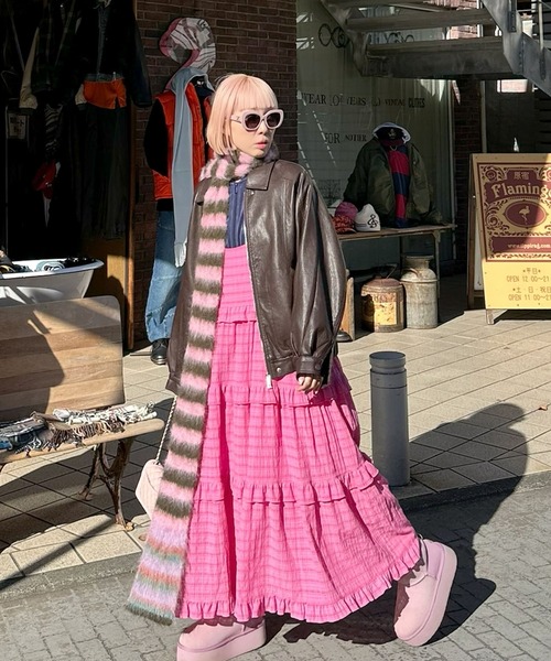 Alley Tokyo ワンピース フリルティアードキャミワンピ : ZOZOTOWN