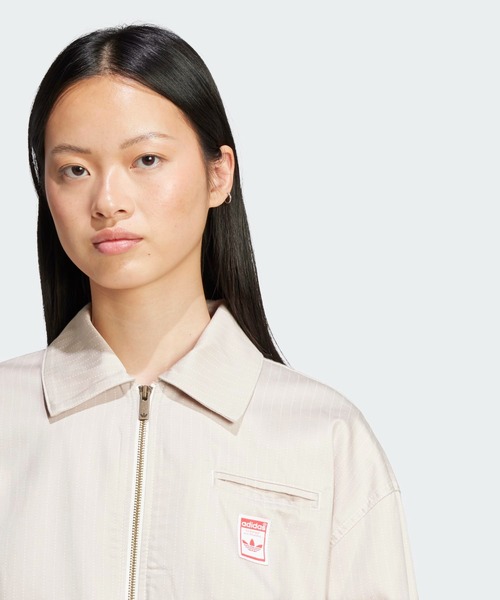 adidas（アディダス） デニムジャケット gジャン 総柄プリント