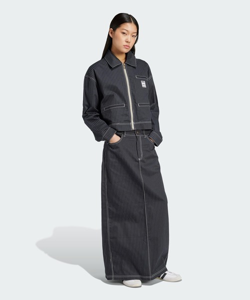 adidas（アディダス） デニムジャケット gジャン 総柄プリント