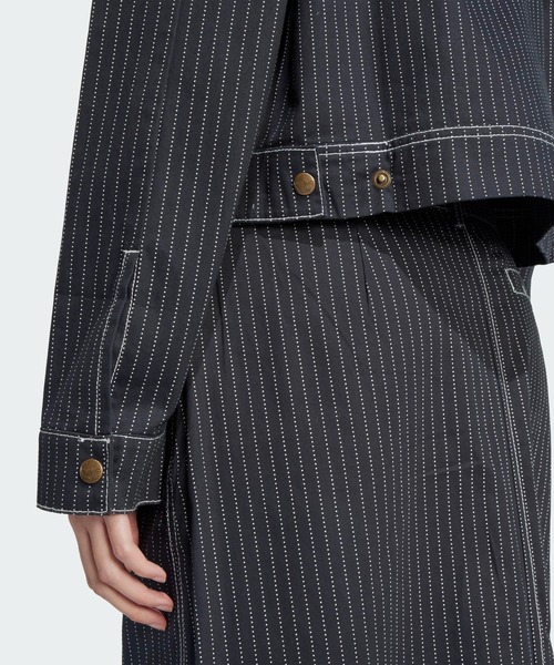 adidas（アディダス） デニムジャケット gジャン 総柄プリント