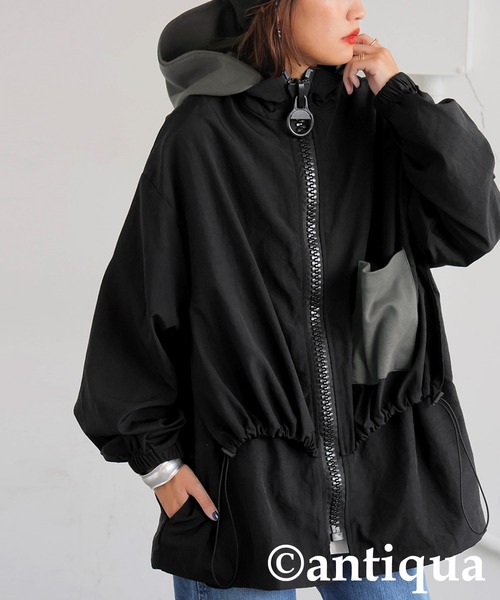 antiqua（アンティカ） ブルゾン ジャンバー 2wayビッグファスナー