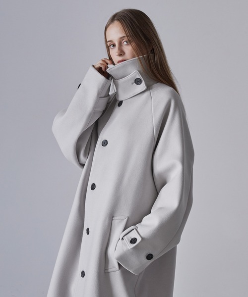 CLEL】ダブルテック フェード トレンチコート チャコールグレー 【公式