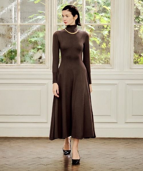 ワンピース タートルニットフレアワンピース : ZOZOTOWN Yahoo!店