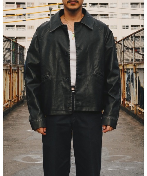 Noen（ノエン） ブルゾン アウター ヴィンテージライクレザー