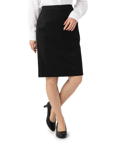 スカートスーツ ViVi黒ギャバウォッシャブル2WAYストレッチタイト