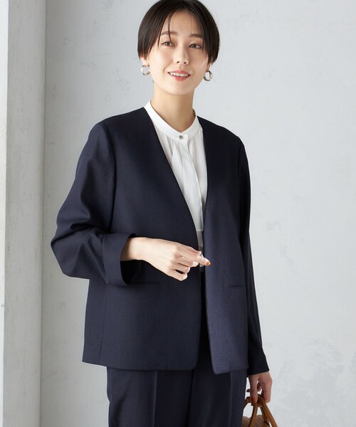 SHIPS（シップス） ジャケット ノーカラージャケット 「接触冷感