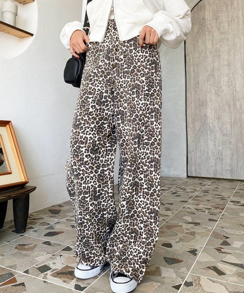 パンツ レオパード柄ワイドパンツ レディース : ZOZOTOWN Yahoo!店