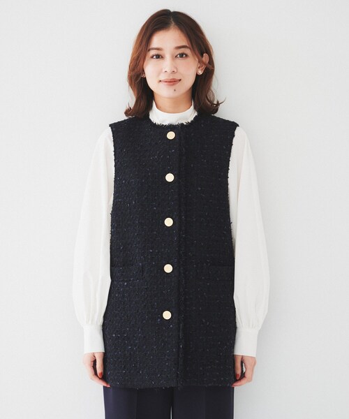 UNTITLED（アンタイトル） ベスト ジレ ファンシーツイードジレ