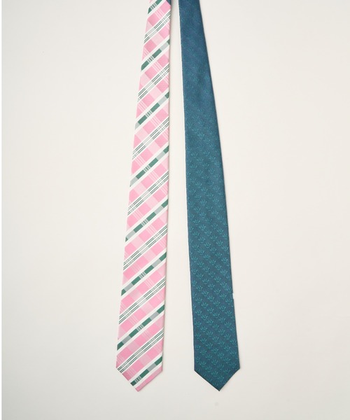 giraffe（ジラフ） ネクタイ リバーシブルチェックジラフタイPINK
