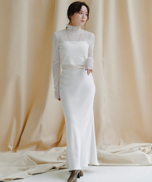 anuans（アニュアンス） スカート サテンナロースカート : ZOZOTOWN