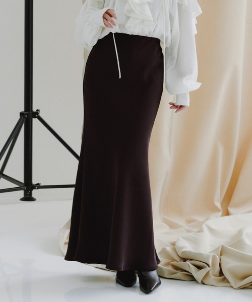 anuans（アニュアンス） スカート サテンナロースカート : ZOZOTOWN