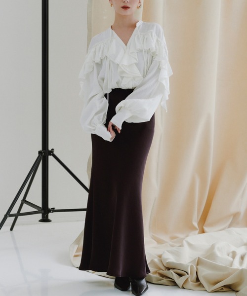 anuans（アニュアンス） スカート サテンナロースカート : ZOZOTOWN