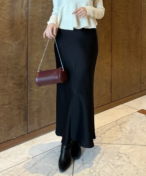 anuans（アニュアンス） スカート サテンナロースカート : ZOZOTOWN