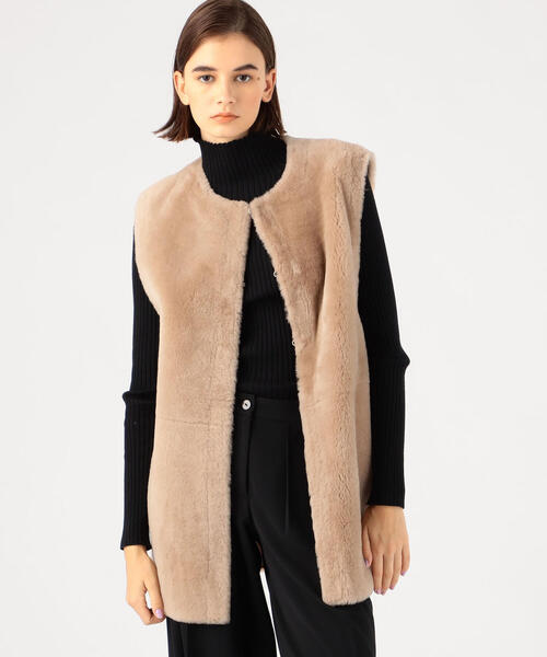 TOMORROWLAND（トゥモローランド） ベスト DES PRES ムートン ジレ