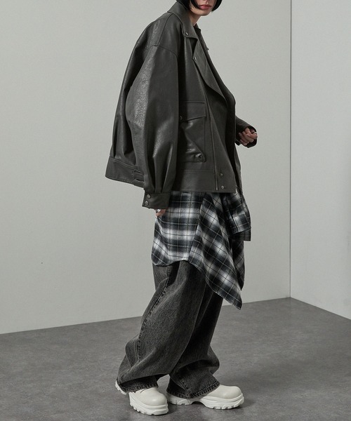 革ジャン ライダース 「Alfred Alex」オーバーサイズダブルライダース