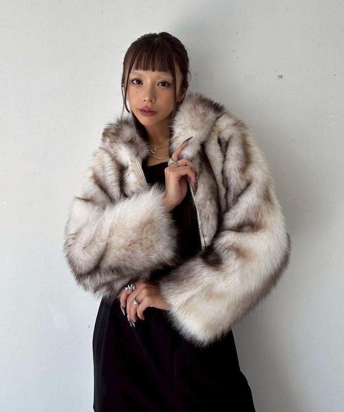 DAIYA（ダイヤ） ブルゾン アウター フェイクファー ジップパーカー