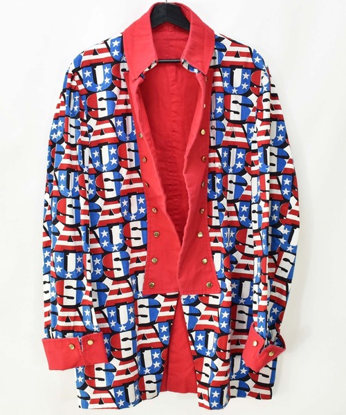 VINTAGE コート ジャケット 「ヴィンテージ古着」USA 総柄 ナポレオン