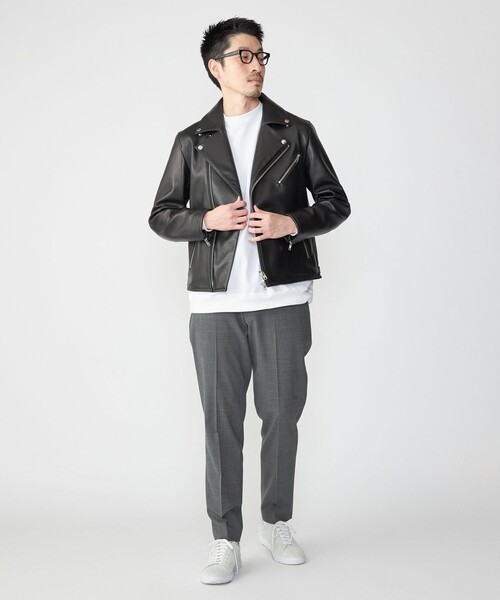 SHIPS（シップス） 革ジャン ライダース SHIPS: ラムレザー ダブル