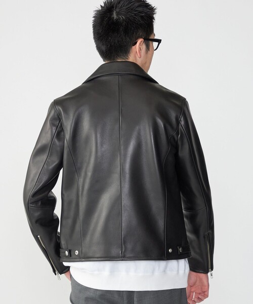 SHIPS（シップス） 革ジャン ライダース SHIPS: ラムレザー ダブル