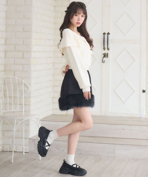 Emsexcite（エムズエキサイト） スカート 裾Fファー付ミニSK