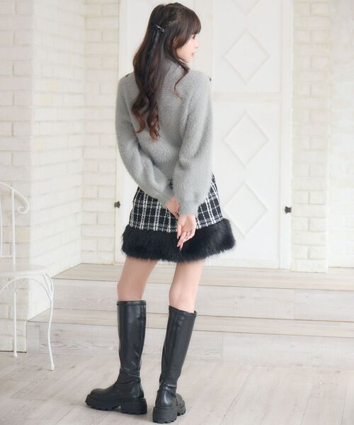 Emsexcite（エムズエキサイト） スカート 裾Fファー付ミニSK