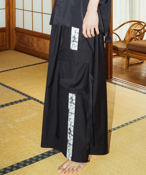 REZEN（リゼン） パンツ 霞柄サイドライン袴パンツ メンズ レディース