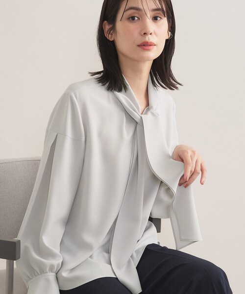INDIVI（インディヴィ） ブラウス シャツ 「セレモニー／洗える