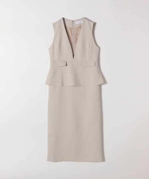 SHIPS any ワンピース any:「洗濯機可能」ダブルクロス Vネック