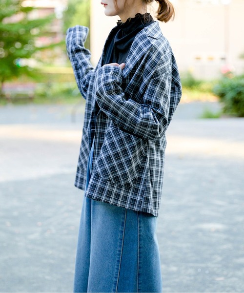 ジャケット テーラードジャケット 「チェック柄×ダブルテーラー