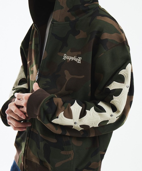 SUPPLIER（サプライヤー） パーカー ジップフーディ｜Camouflage Cross