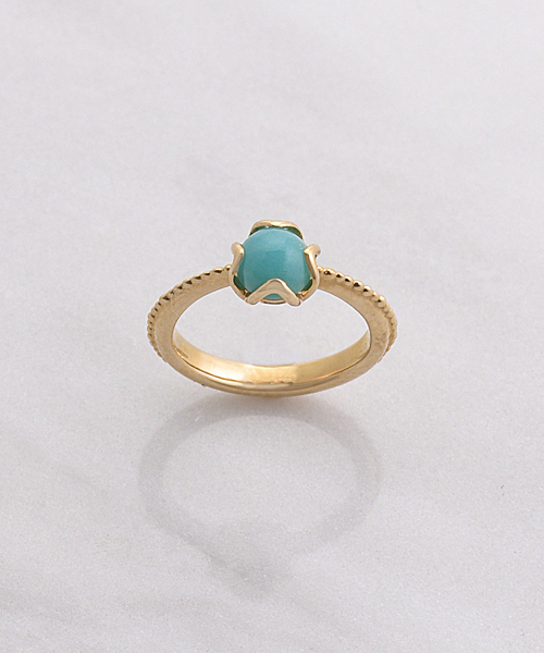 agete（アガット） 指輪 リング K10ベビーリング（ターコイズ