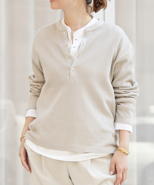 AMERICANA（アメリカーナ） tシャツ WAFFLE LONGSLEEVE Tシャツ