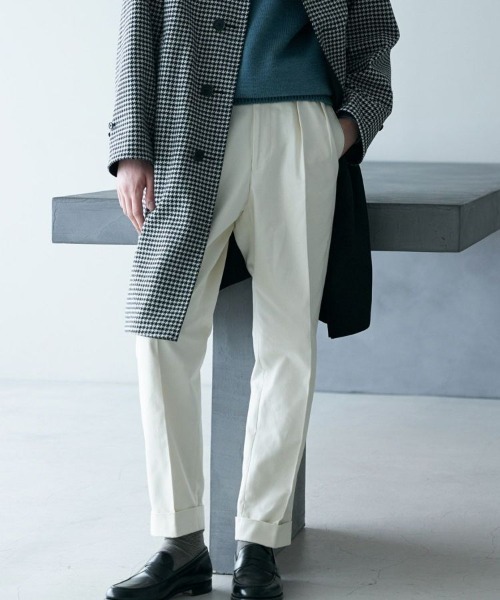 BRITISH MADE パンツ オフィサーパンツ/ポーツマス(コットンドリル