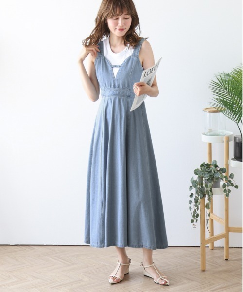 ワンピース デニムフレアワンピース : ZOZOTOWN Yahoo!店 - 通販