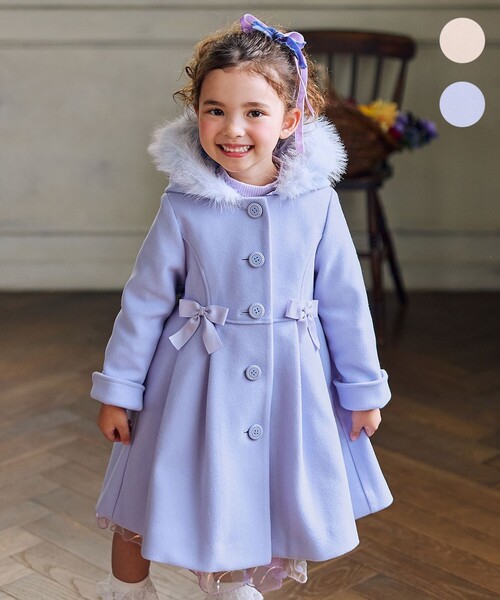 ANY（エニィ） コート アウター 「フード取り外し可能」ウールライク