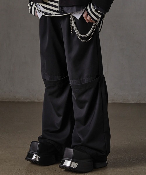 GRANCY スラックス 「GRANCY」Tulle Layereddesign Slacks / チュール