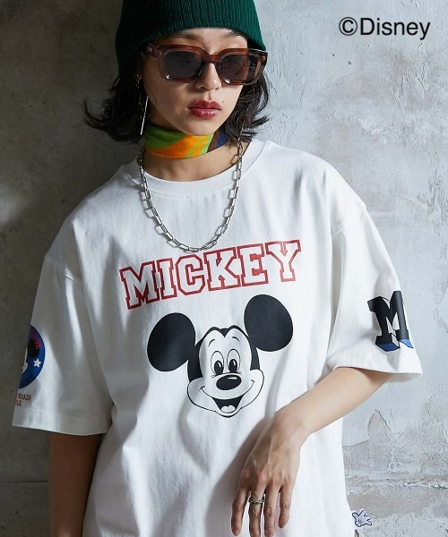 Disney（ディズニー） tシャツ ミッキーマウス/綿100％フェイス