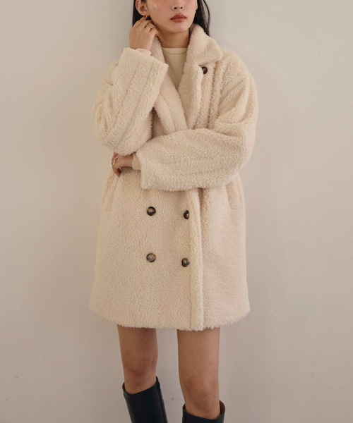 ACYM（アシーム） コート アウター テディボアミドルコート レディース