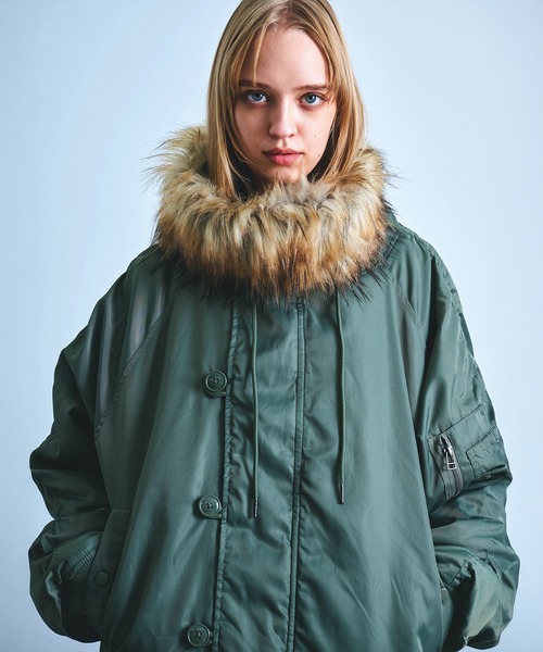 Revo. ミリタリージャケット モッズコート ナイロンツイル 中綿入り