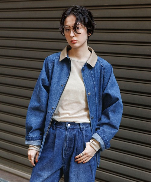 George's カバーオール レザーカラージャケット レディース : ZOZOTOWN