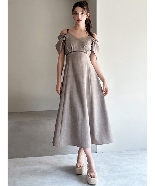 RESEXXY（リゼクシー） ワンピース ダブルストラップフレアワンピース